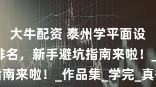 大牛配资 泰州学平面设计的机构排名，新手避坑指南来啦！_作品集_学完_真香